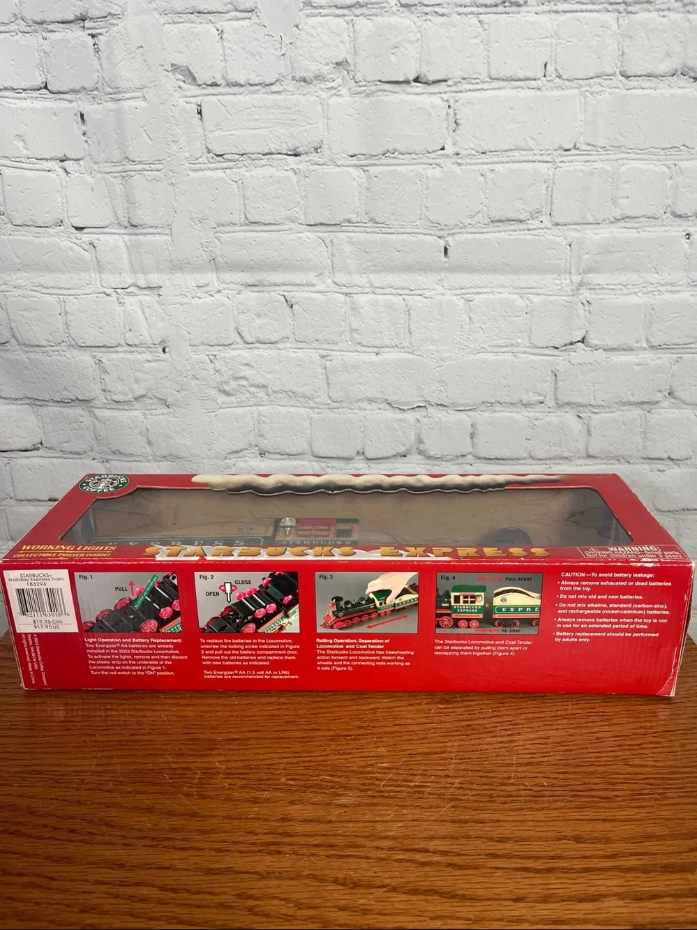 Starbucks Holiday Express Train with working lights and poster like new 2003